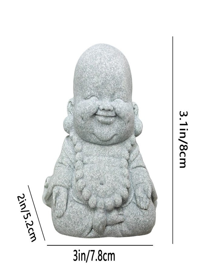 livelyfish Buddha Fish Tank Decor Asian Stone Buddha Figurines for Aquarium Zen Garden Fish Tank Statue Decorations Mini Stone Buddha Zen Garden Sculptures Decor,Gift, G - Image 3